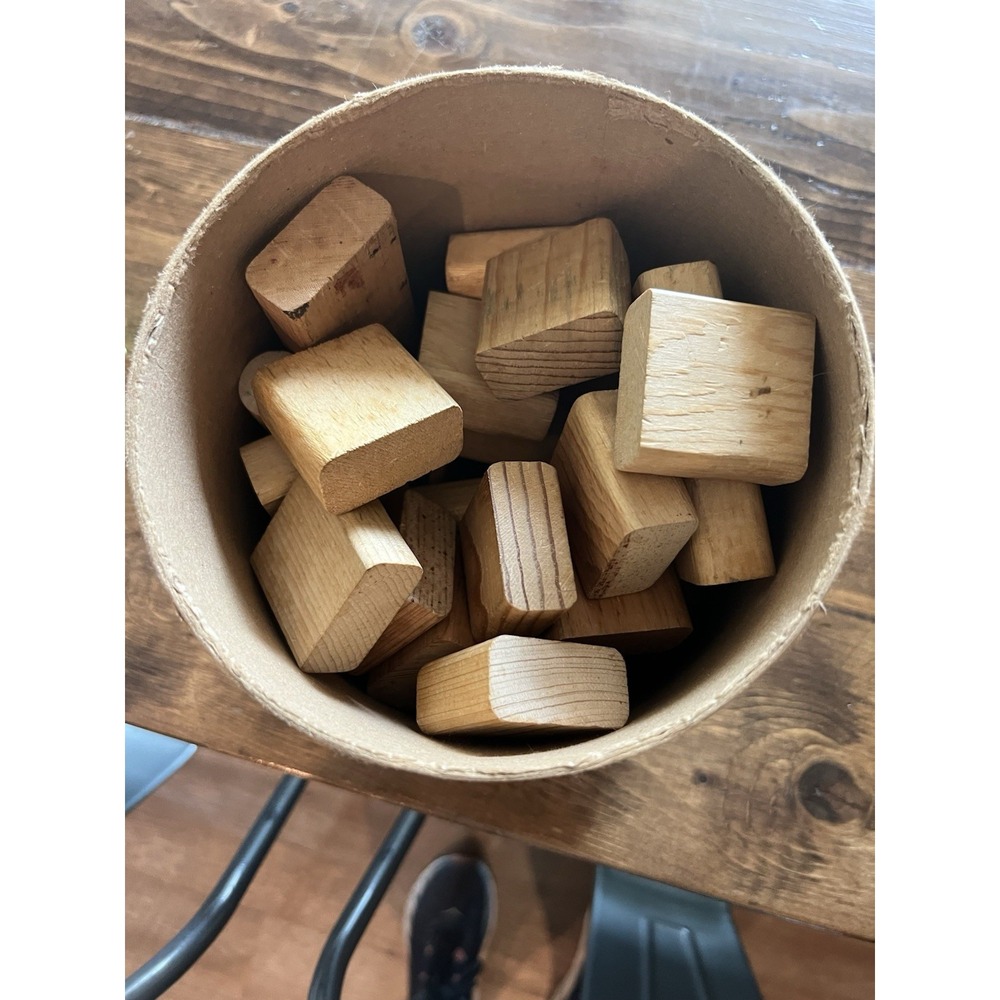 1974 Playskool Colorful Natural Wood Blocks - Picture 2 of 2
